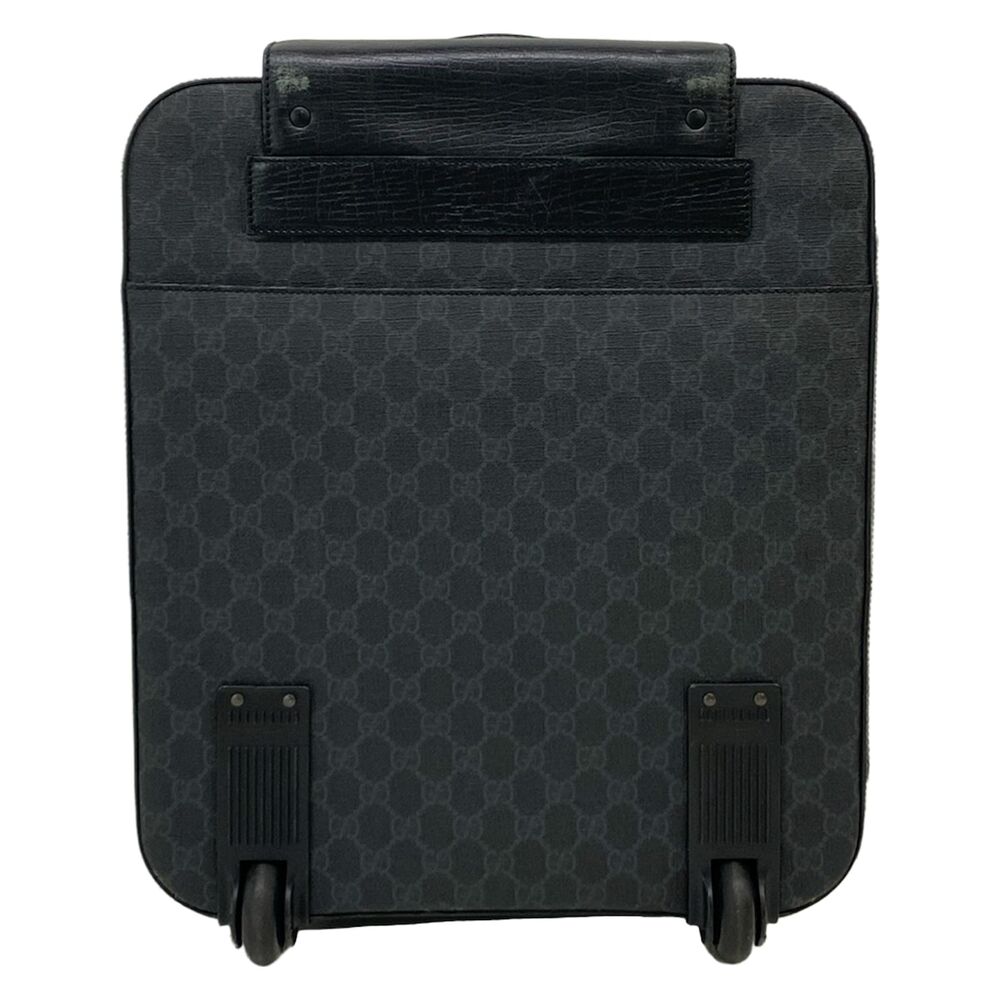 Gucci GG Supreme Suitcase 170668 Black Dark Gray PVC Leather - Picture 3 of 15